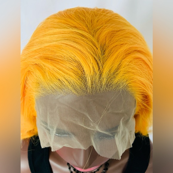 24” Orange Mango Premium Fiber 13x2.5 Lace Front Wig - Picture 4 of 9